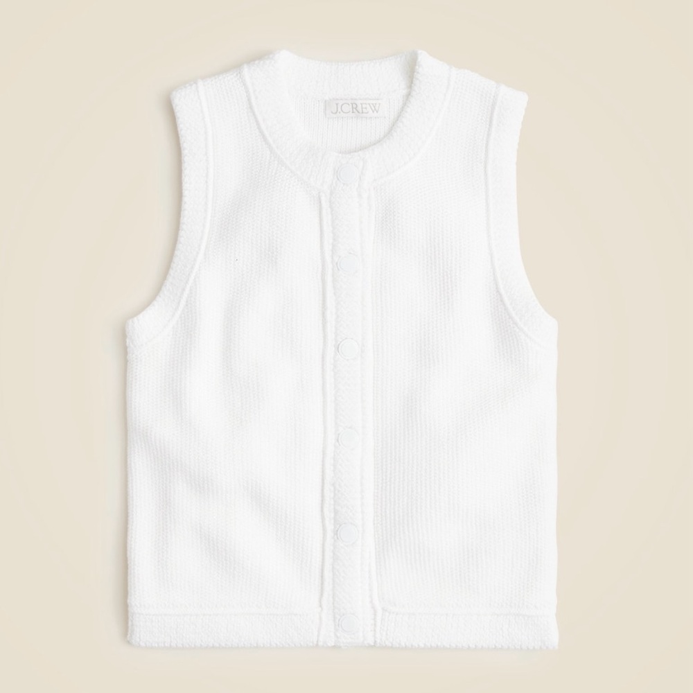 J Crew Cropped Button-up Sweater Vest Shell
